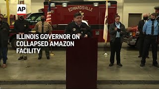 Illinois Governor on collapsed Amazon facility [upl. by Stewart]