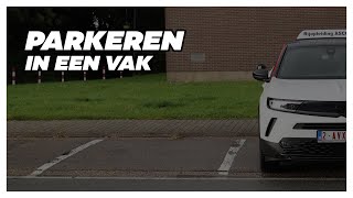 Hoe parkeren in een vak VOORUIT én ACHTERUIT  Manoeuvre op het rijexamen [upl. by Anom972]