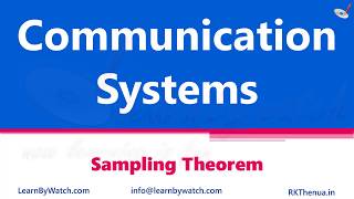 Sampling Theorem  Hindi Urdu  Communication System by Raj Kumar Thenua [upl. by Aramal501]