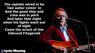 Gordon Lightfoot  Wreck Of The Edmund Fitzgerald  Lyrics Meaning [upl. by Grose578]