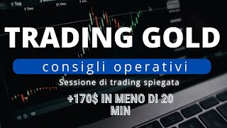 SESSIONE SPIEGATA di trading su GOLD MINI Profitto con lettura di assorbimenti ed esaurimenti [upl. by Lula810]