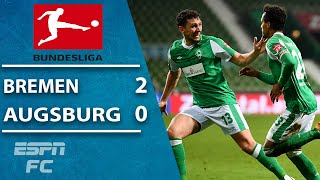 Werder Bremen hits 2 late goals to devastate Augsburg  ESPN Bundesliga Highlights [upl. by Yra]