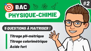 BAC 🎯 PHYSIQUE  CHIMIE  Terminale Spécialité  Titrages pHmétrique amp colorimétrique [upl. by Ellissa]