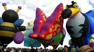 SPECIAL SHAPES HOT AIR BALLOONS DAY WORLDS LARGEST BALLOON FIESTA [upl. by Merce889]