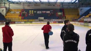 Eisstock EM 2015 Finale Herren Mannschaftsspiel GER  AUT [upl. by Eelitan]