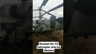 Russian Ka52 helicopter shot near Hostomel ukraine [upl. by Htebyram]