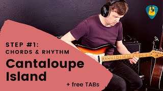 CANTALOUPE ISLAND H Hancock chords and rhythm 🎸 lesson  free TABs and CHORD CHART 🎵 step 1 [upl. by Blasius]