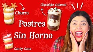 3 Postres de Navidad FÁCILES Y SIN HORNO  RebeO [upl. by Hachmin462]