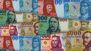 Hungarian forint banknotes  500 1000 2000 5000 10000 and 20000 forints currency  Money in Hungary [upl. by Gnohp]