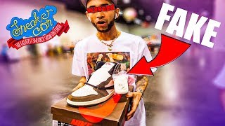 EXPOSING FAKE Travis Scott 1 At SNEAKER CON LA [upl. by Erdnoid94]