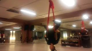 Ilmajooga temppusarja I  Aerial Yoga Tricks I  Движения аэройоги I [upl. by Fiore]