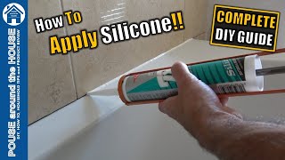 How to apply silicone sealant DIY guide Silicone caulk application for beginners Pro silicone bead [upl. by Undine]