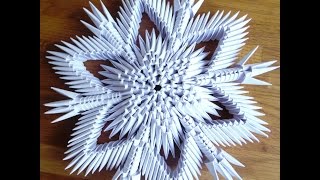 3d origami sneeuwvlok nr 2 [upl. by Alleyne222]