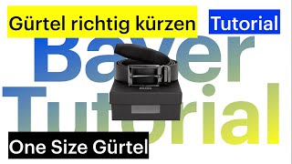 Gürtel kürzen zB Hugo Boss One Size Tutorial [upl. by Driskill368]