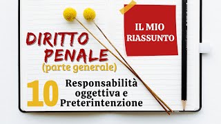 Diritto Penale parte generale  Capitolo 10 responsabilità oggettiva e preterintenzione [upl. by Leunamnauj]