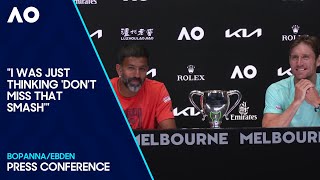 BopannaEbden Press Conference  Australian Open 2024 Final [upl. by Dewar684]