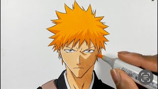 How to Draw Ichigo Kurosaki Easy  Bleach [upl. by Kcirdlek]