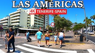 TENERIFE  PLAYA DE LAS AMÉRICAS  Walk through various Places ☀️ 4K Walk ● July 2024 [upl. by Nodarb]