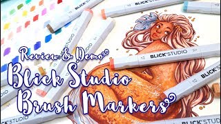 BLICK STUDIO BRUSH MARKER  Review amp Demo  MissKerrieJ [upl. by Anal]