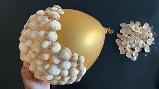 Unique craft using waste Balloon and Seashells  Home Decoration Ideas  Best out of waste  DIY [upl. by Modla819]