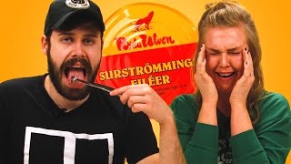 Irish People Try Surströmming Worlds Smelliest Food [upl. by Odlonyer]