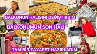 BIRAKMAK İSTEMİYORUM🥹YENİ BALKON HALIM❌YENİ BALKON DEKORASYONUM❌ZİYAFET HAZIRLADIM🤌🏼KAHVALTIMIZ 🥰 [upl. by Tarra306]