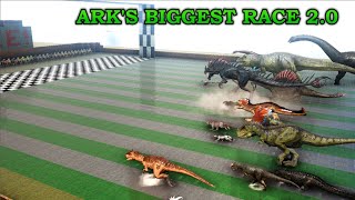 NEW ARK RACE WITH ALL CREATURES ALL MAPS  Which one is ARKS FASTEST Creature 2019  Cantex [upl. by Nalhsa]