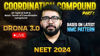 COORDINATION COMPOUND CLASS 12  SALT AND BASIC TERMS  DRONA 30 SERIES FOR NEET 2024  BY VT SIR [upl. by Weinshienk]