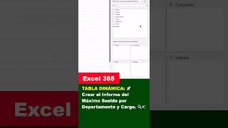 🚀 Tabla Dinámica para el Informe del Máximo Sueldo por Departamento y Cargo 🔍✨ [upl. by Aniad281]