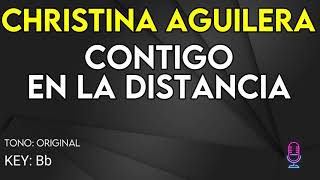 Christina Aguilera  Contigo En La Distancia  Karaoke Instrumental [upl. by Lincoln]