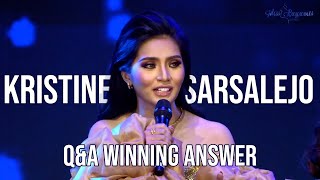 Miss Kuyamis 2024 Miss Kristine Jane Sarsalejos winning answer [upl. by Idham]