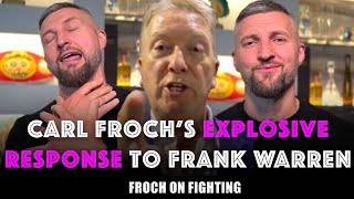 “Bricktop the atmosphere is DREADFUL” Froch fires back at Frank Warren [upl. by Iiette]