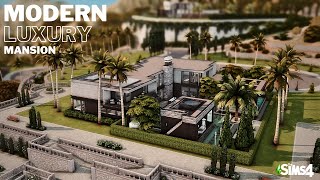 Modern Luxury Mansion in Del Sol Valley  NoCC  Stop Motion Build  The Sims 4 [upl. by Apollus]