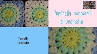 piastrella sunburst alluncinetto tutorial [upl. by Aihsoem]