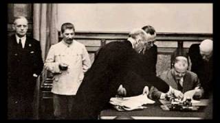 Signing the MolotovRibbentrop Pact [upl. by Ahsinra]