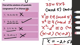 Quadratic Congruence with Composite modulus [upl. by Patton715]