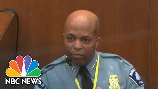 Minneapolis Police Chief Testifies In Derek Chauvin Trial  NBC Nightly News [upl. by Tonye587]