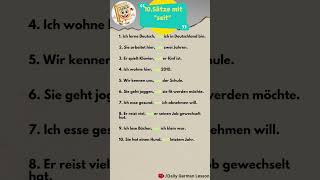 Sätze mit Seit  Improve Your German  A1 A2 B1 learngerman [upl. by Jarret376]