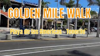 Golden mile daytime walk Tenerife [upl. by Yenalem147]