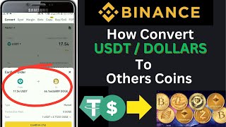 how convert USDT to bitcoin in binance  USDT Convert to others coins  USDT convert to any coin [upl. by Ebeohp]