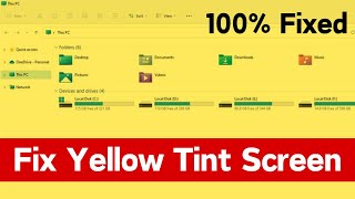 How To Fix a Monitor With Yellow Tint Screen Problem Windows  Yellow Screen on Monitor Easy Way [upl. by Orvah925]