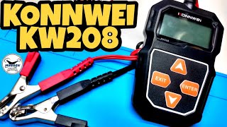 REVIEW E TESTE  TESTADOR DE BATERIA 12V KONNWEI KW208 [upl. by Ystap]