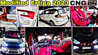 Ertiga CNG Modification 2023 🔥 Ertiga 2023 Lxi to Zxi Modified 😱 Ertiga Accessories With price [upl. by Janene]