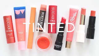 Tinted Lip Balms  Fresh Peach Coral and Orange Sheer Shades [upl. by Kunkle246]