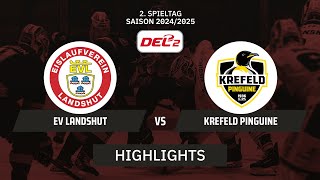 DEL2 EV Landshut vs Krefeld Pinguine  Highlights  2 Spieltag  SDTV Eishockey [upl. by Eimmis956]