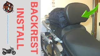 Installing a motorcycle backrest [upl. by Atnahsal]