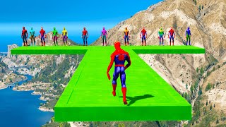 GTA 5 Colourfull Spider Man Water Ragdolls Best Spider Man Ragdolls With GTA MUG Part 5186 [upl. by Ecinnahs39]