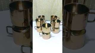 GOLD STEEL COATING CUPS••• [upl. by Yblok]