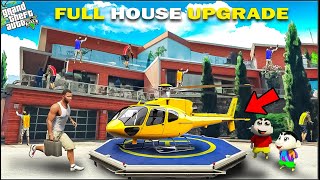 GTA 5  Franklin Pinchan amp Shinchan New Helipad In Ultimate Luxury House Upgrade GTA 5 [upl. by Morly403]