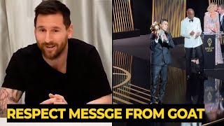 MESSI reaction on Ballon dOr 2024 winner in Paris  Football News Today [upl. by Alesram174]